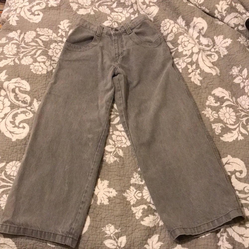 All Gray Straight Leg JNCO Jeans.